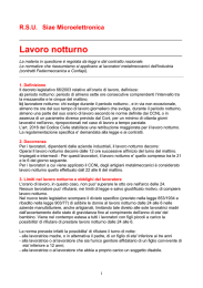 Lavoro notturno - RSU Siae Microelettronica