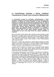 La Commissione autorizza a talune condizioni l