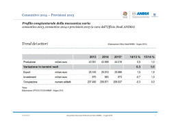 Consuntivo 2014 – Previsioni 2015