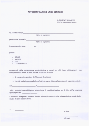 autocertificazione unico genitore