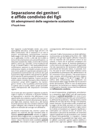 Separazione dei genitori e affido condiviso dei figli