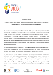 “La sera dei miracoli”. “Casa
