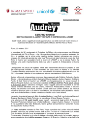 Comunicato stampa AUDREY A ROMA