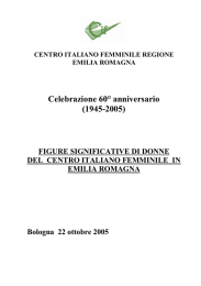 figure significative di donne del cif in emilia