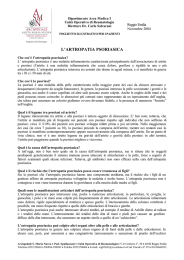 l`artropatia psoriasica - Azienda Ospedaliera di Reggio Emilia