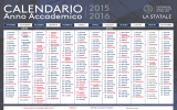 Calendario anno accademico 2015/2016