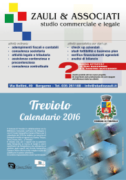 Calendario raccolta rifiuti anno 2016