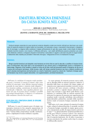 ematuria benigna essenziale da causa ignota nel cane