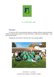 IL CLUB PAR 108 - 2015 CLUB PAR 108