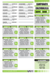 calendario del campionato