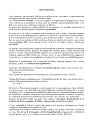 Appunti dalle lezioni sui test statistici