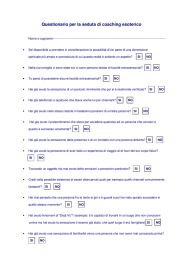 Questionario per la seduta di coaching esoterico