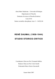 rené daumal (1908-1944) studio storico-critico