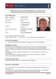 A. ROSSI FANELLI - Facoltà di Farmacia e Medicina