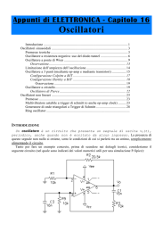 Appunti di ELETTRONICA - Capitolo 16 Oscillatori