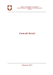 Carta dei Servizi - Fondazione "GB Bietti"