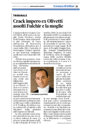 Crack Olivetti: Fulchir assolto