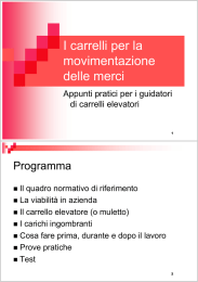 I carrelli per la movimentazione delle merci