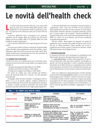 Le novità dell`health check