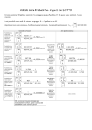 Calcolo delle Probabilità – il gioco del LOTTO