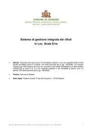 Sistema di gestione integrata dei rifiuti in Loc. Scala Erre