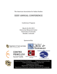 xxxv annual conference - University of Colorado Boulder