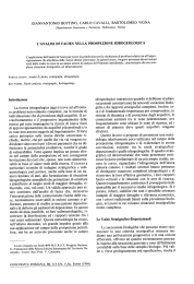 BOTTINO G., CAVALLI C., VIGNA B. - Dipartimento di Scienze della