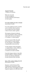 Testi dei canti - Domenico Clapasson