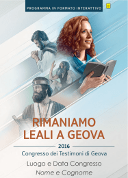 rimaniamo leali a geova