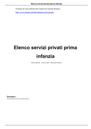 Elenco servizi privati prima infanzia