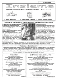 «SALGO AL PADRE MIO E PADRE VOSTRO, DIO MIO E DIO