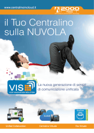 il Tuo Centralino sulla NUVOLA