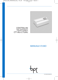 CENTRALINI TELEFONICI CT1/6U-CT2/8U MANUALE D`USO