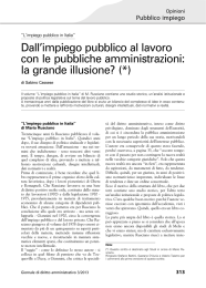 Dall`impiego pubblico al lavoro con le pubbliche amministrazioni: la