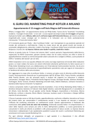 Comunicato Stampa - philip kotler marketing forum italy