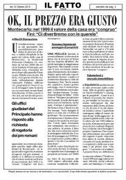 Montecarlo: nel 1999 il valore della casa era "congruo"