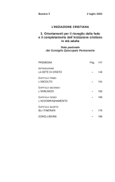 L`INIZIAZIONE CRISTIANA 3. Orientamenti per il risveglio della fede