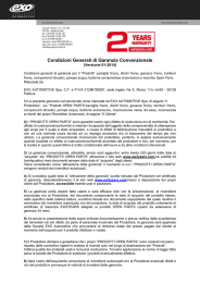 Condizioni Generali di Garanzia Convenzionale