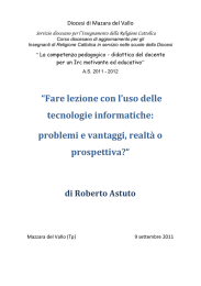 “Fare lezione con l`uso delle tecnologie informatiche: problemi e
