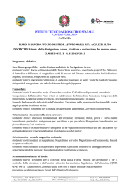 PIANO DI LAVORO SVOLTO DAI PROF. ASTUTO MARIA RITA e