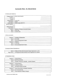 Curriculim Vitae - Dr. Nicola Disma