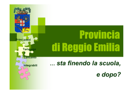 2013 Sta finendo la scuola - Provincia di Reggio Emilia