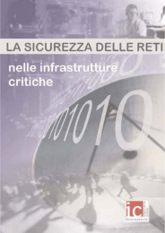 LA SICUREZZA DELLE RETI - Nelle infrastrutture critiche