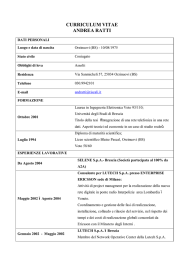 CURRICULUM VITAE ANDREA RATTI