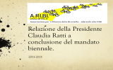 Relazione della Presidente Claudia Ratti a conclusione del