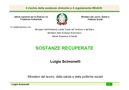 Sostanze recuperate