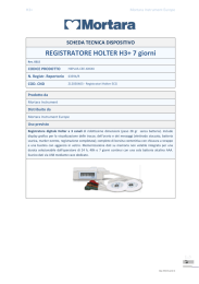 Scheda Tecnica Registratore Holter ECG H3+