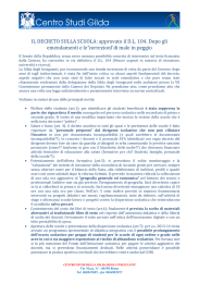 IL DECRETO SULLA SCUOLA: approvato il D.L. 104. Dopo gli