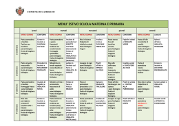 Menù Estivo - Comune di Cambiano