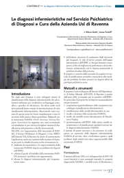 Le diagnosi infermieristiche nel Servizio Psichiatrico di